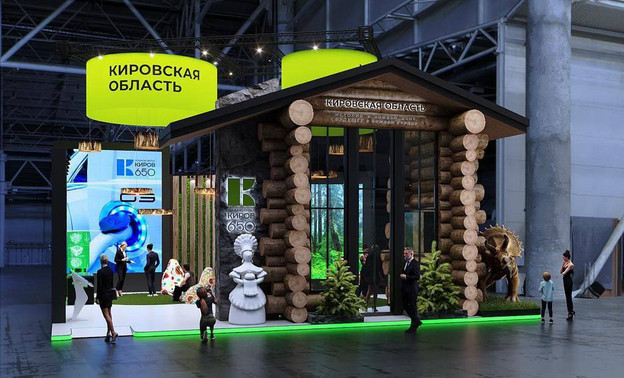 На выставке «Россия» на стенде Кировской области установили часть конструкций
