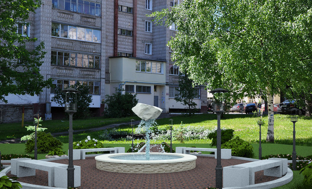 В Кирове откроют новый сквер с фонтаном «Парящий камень»