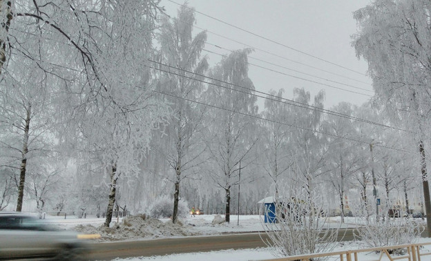 Погода в Кирове 26 января. День без солнца, но со снегом