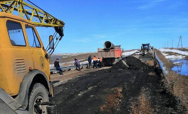 В Пижанском районе восстановили движение после размыва дороги