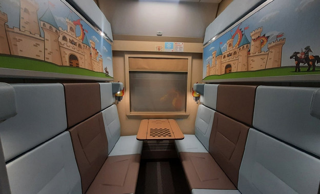 В вагонах поезда «Вятка» появились тематические купе для детей