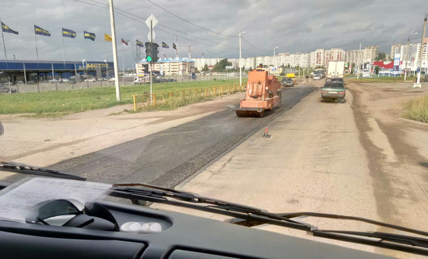 На Московской в районе Metro начался преждевременный дорожный ремонт