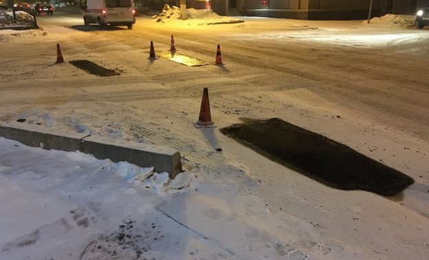 Мэрия: подрядчик не укладывал асфальт в снег на Октябрьском проспекте