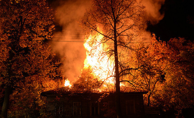 В Костино сгорел частный жилой дом