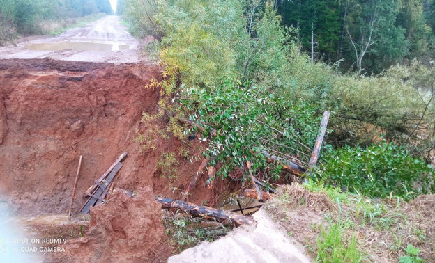 Дорогу у деревни Колодкины, размытую ливнями, отремонтируют