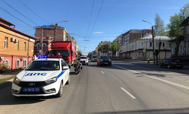 В Кирове на Ленина мотоциклист сбил ребёнка