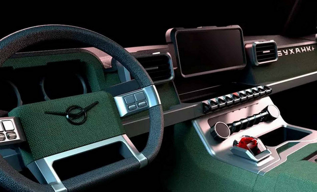 В новый УАЗ «Буханка» установят мультируль с кнопками и планшетный дисплей