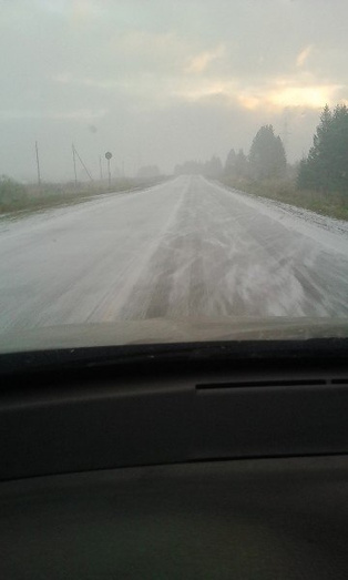 В нескольких районах Кировской области выпал снег