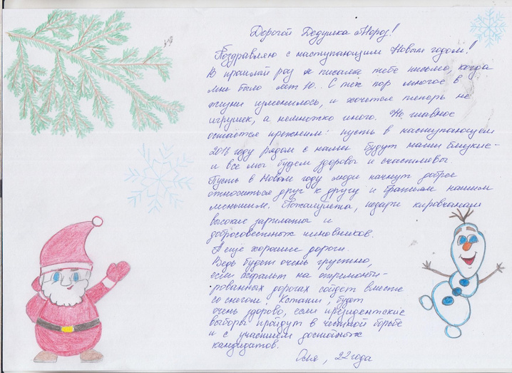 О добре и честных выборах. Журналисты портала Свойкировский пишут письма Деду Морозу