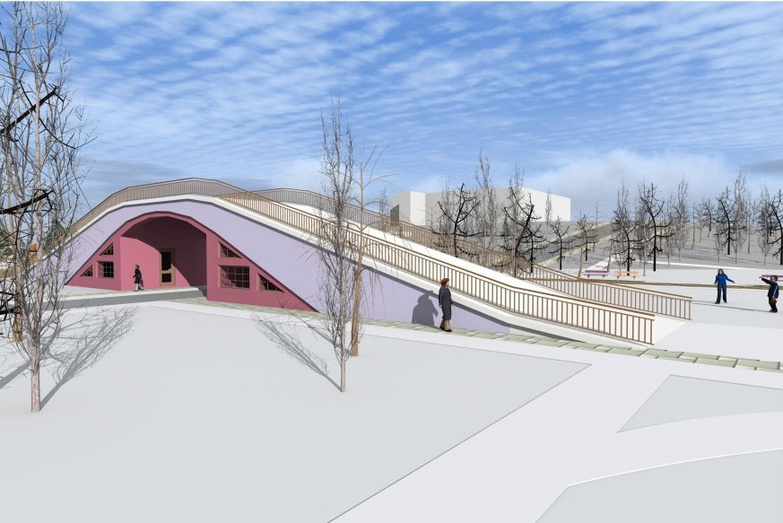 Сухой фонтан, лыжня и пешеходный мост. Как преобразится парк у Дворца пионеров