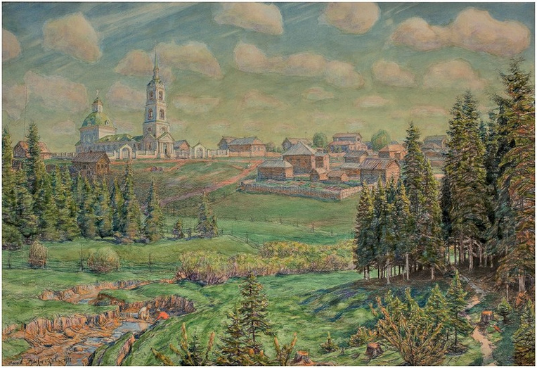 Село Рябово на картинах Аполлинария Васнецова