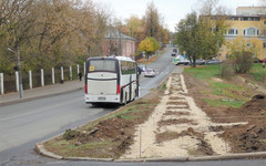 У оврага Засора началось обустройство тротуаров