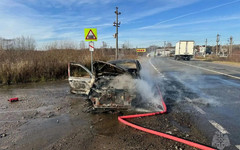 На трассе в Кирово-Чепецком округе загорелась «Лада Калина»