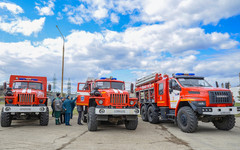 В филиале «КЧХК» прошла выставка пожарно-технического вооружения