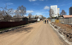 На улице Крупской завершат благоустройство в июне