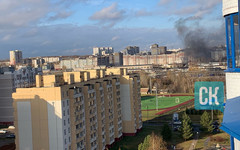 На Деповской горит производственное здание