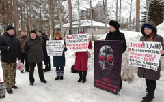 «За нас уже всё решили»: противники «Марадыковского» вышли на пикет в Мирном
