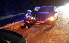 Автоинспекторы спасли водителя на трассе в Кумёнском районе