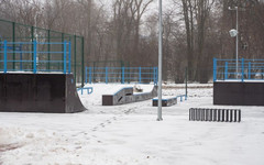 В парке Гагарина почти готова спортивная площадка