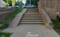 В Кирове отремонтировали лестницу на улице Свободы