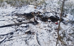 Неизвестные сожгли свалку медотходов у трассы Подгорянка-Шихово