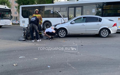 Второе ДТП за вечер: на Горького пострадал мотоциклист
