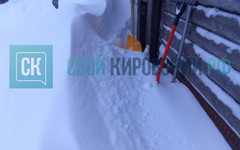 В Советске входную дверь завалило снегом после метели