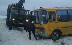 Погрязли в снежной каше. На нечищеных дорогах области застревают автобусы, «ГАЗели» и легковые машины