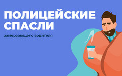 В Советском районе полицейские спасли замерзающего на трассе водителя