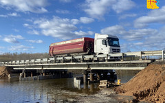 В Советском районе открыли тестовое движение по временному мосту