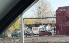 В Кирове из-за грузовика образовалась крупная пробка