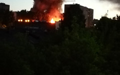 Ночью в Кирове горел жилой дом у Центрального рынка