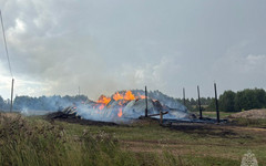 Грозовой разряд поджег сенной склад в Слободском районе