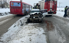 В слободе Корчемкино автобус попал в ДТП