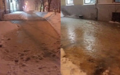 Из-за аварии затопило улицу Герцена: 11 домов остались без воды