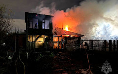 В Коминтерне сгорела частная баня