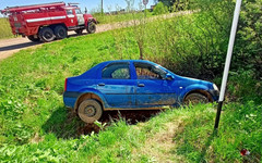 В Афанасьевском районе иномарка улетела в кювет. Есть пострадавшие