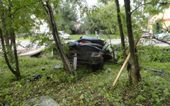 В Даровском пьяный водитель «девятки» на скорости влетел в дерево