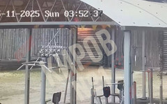 Начало пожара в «Хлыновской заставе». Видео