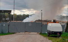 На мусорном полигоне в Кирово-Чепецком районе произошёл пожар