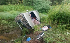 В Оричевском районе водитель «Лады» съехал в кювет и опрокинулся