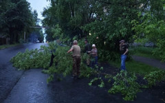 Энергетики устраняют последствия вечерней грозы в Слободском