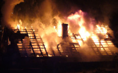 Вчера вечером на базе отдыха в Кировской области произошёл пожар