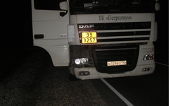 В Кировской области водитель многотонного грузовика насмерть сбил пешехода