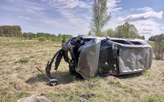 В Пижанском районе перевернулась Mazda