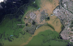 Как выглядит наводнение в Оренбургской области из космоса: кадры со спутника