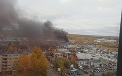 В Кирове произошёл пожар в районе авторынка