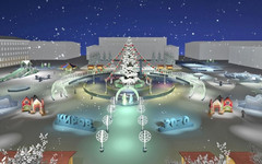 Новогоднее оформление Театральной площади разберут к 1 марта