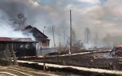 В Опаринском районе произошёл массовый пожар