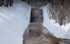 Кировчане сняли на видео водопад на Лепсе